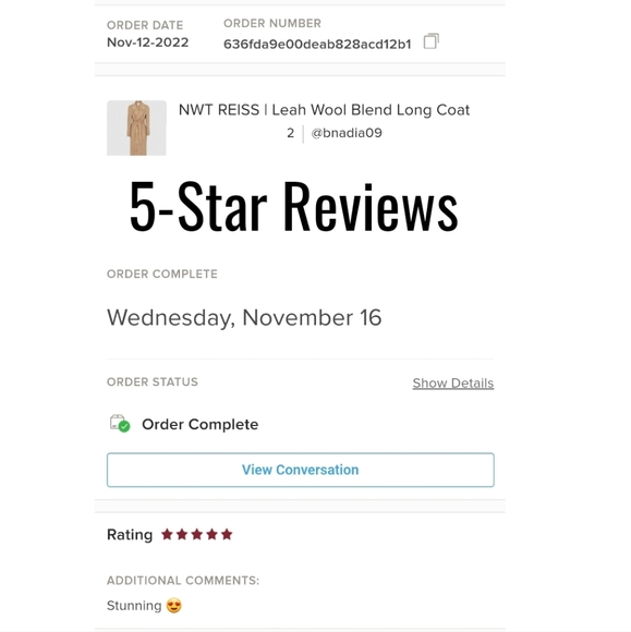 *Restock!* NWT REISS | Leah Wool Blend Long Coat - Picture 2 of 15